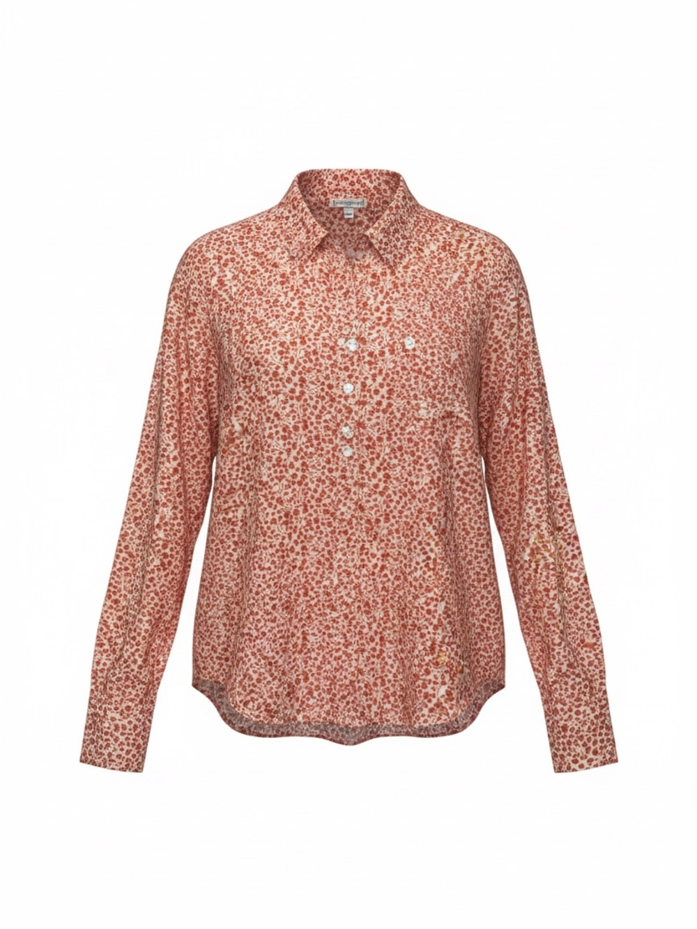 J. Crew Factory Red and White Poppies heritage print Button-Down Shirt - Size L